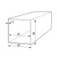 SQUARE ALUMINUM PROFILE 50x50 ANODIZED